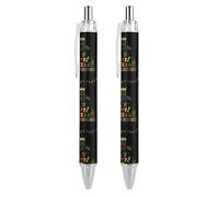 BHHJKK Happy Kwanzaa Stylo à bille rétractable à encre noire Cadeau pour étudiants Fournitures de bureau Papeterie