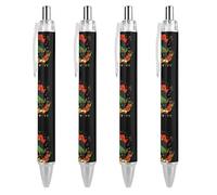 BHHJKK Happy Kwanzaa Stylo à bille rétractable à encre noire Cadeau pour étudiants Fournitures de bureau Papeterie