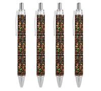 BHHJKK Happy Kwanzaa Stylo à bille rétractable à encre noire Cadeau pour étudiants Fournitures de bureau Papeterie