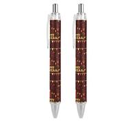 BHHJKK Happy Kwanzaa Stylo à bille rétractable à encre noire Cadeau pour étudiants Fournitures de bureau Papeterie