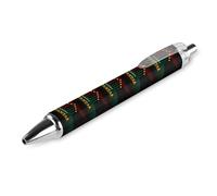 BHHJKK Happy Kwanzaa Stylo à bille rétractable à encre noire Cadeau pour étudiants Fournitures de bureau Papeterie