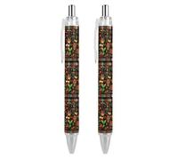 BHHJKK Happy Kwanzaa Stylo à bille rétractable à encre noire Cadeau pour étudiants Fournitures de bureau Papeterie