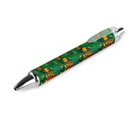 BHHJKK Happy Kwanzaa Stylo à bille rétractable à encre noire pour étudiants, fournitures de bureau