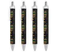 BHHJKK Happy Kwanzaa Stylo à bille rétractable à encre noire pour les vacances du patrimoine africain