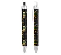 BHHJKK Happy Kwanzaa Stylo à bille rétractable à encre noire pour les vacances du patrimoine africain