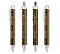 BHHJKK Happy Kwanzaa Stylo à bille rétractable Motif festival du patrimoine africain américain Fournitures de bureau Cadeaux pour homme et femme