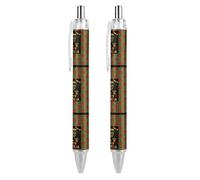BHHJKK Happy Kwanzaa Stylo à bille rétractable Motif festival du patrimoine africain américain Fournitures de bureau Cadeaux pour homme et femme