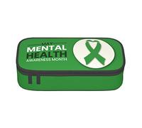 BHHJKK I Wear Green for Mental Health Awareness Month Trousse à crayons de grande capacité pour femme homme adulte, Comme indiqué sur la photo, Taille unique, Trousses à crayons