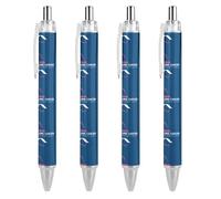 BHHJKK I Wear - Stylo à bille rétractable pour mois de sensibilisation au cancer du poumon blanc - Stylos à bille à encre noire - Cadeaux pour étudiants - Fournitures de bureau