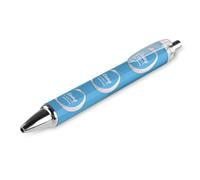 BHHJKK I Wear - Stylo à bille rétractable pour mois de sensibilisation au cancer du poumon blanc - Stylos à bille à encre noire - Cadeaux pour étudiants - Fournitures de bureau
