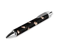 BHHJKK Iced Coffee is Life Lot de 4 stylos à bille rétractables à pointe fine de 0,5 mm à séchage rapide pour écriture lisse Noir