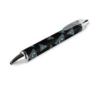 BHHJKK Illuminati All Seeing Eye Stylo à bille rétractable Noir Pointe fine 0,5 mm Stylo à séchage rapide Écriture lisse 1 pièce
