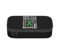 BHHJKK in May We Wear Green Trousse à crayons de grande capacité Motif mois de sensibilisation à la santé mentale Pour homme et femme, Comme indiqué sur la photo, Taille unique, Trousses à crayons