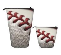 BHHJKK Khiry 11503 - Trousse à crayons télescopique 3D avec motif serpent 3D pour bureau, organiseur, trousse à crayons rétractable pour le travail, 17,8 x 14,5 cm, Baseball Lace Close Up, Taille