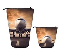 BHHJKK Khiry 11503 Trousse à crayons télescopique avec motif d'arbre de l'Afrique - Trousse à crayons rétractable pour bureau, 17,8 x 14,5 cm, Avion., Taille unique, Trousses à crayons