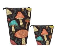 BHHJKK Khiry 11503 Trousse à crayons télescopique avec motif de chats oranges pour bureau - Organisateur de bureau - Trousse à crayons rétractable pour le travail - 17,8 x 14,5 cm, gris, Taille