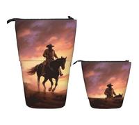 BHHJKK Khiry 11503 Trousse à crayons télescopique avec motif de cochon mignon pour bureau - Organiseur de bureau - Trousse à crayons rétractable pour le travail - 17,8 x 14,5 cm, Cowboy West, Taille