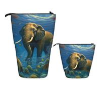 BHHJKK Khiry 11503 Trousse à crayons télescopique sur pied, motif Cowboy West, trousse à crayons rétractable pour bureau, 17,8 x 14,5 cm, 11503, Adorable animal, Taille unique, Trousses à crayons