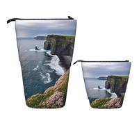 BHHJKK Khiry - Trousse à crayons télescopique motif lama avec lunettes, trousse de papeterie pour bureau, organiseur, trousse à crayons rétractable, pour le travail, 7 x 14,5 cm, Falaises du comté