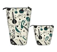 BHHJKK Khiry - Trousse à crayons télescopique sur pied, motif fleurs de lavande, pour bureau, organiseur à crayons, trousse à crayons pour le travail, 7 x 14,5 cm, Thème musical, Taille unique,