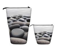 BHHJKK Khiry - Trousse à crayons télescopique sur pied pour bureau, trousse à crayons rétractable pour le travail, 7 x 14,5 cm, Tableau Pierres Grises, Taille unique, Trousses à crayons