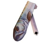 BHHJKK King Salmon Ties Cravates pour homme Motif poisson, Comme indiqué sur la photo, taille unique