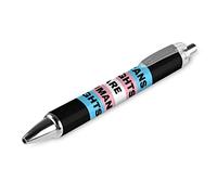 BHHJKK LGBTQ Stylo à bille rétractable transgenre avec drapeau transgenre Trans Rights Flag Stylo à bille portable à encre noire Stylos de travail pour fournitures de bureau Papeterie Cadeaux