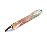 BHHJKK Lot de 2 stylos à bille noirs rétractables à encre gel lisse 0,5 pointe fine pour l'école, le bureau, les personnes de différentes cultures