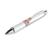 BHHJKK Lot de 2 stylos à bille noirs rétractables à encre gel lisse à pointe fine de 0,5 pour l'école, le bureau, motif mignon de petit chat