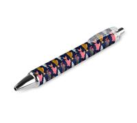BHHJKK Lot de 2 stylos à bille rétractables à encre gel à pointe fine (0,5 mm) avec motif poissons colorés