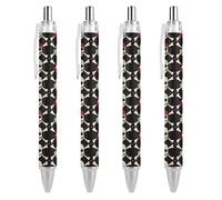 BHHJKK Lot de 2 stylos à bille rétractables à la mode, 0,5 mm, motif léopard, beaux stylos d'écriture pour homme et femme, fournitures de bureau