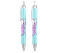 BHHJKK Lot de 4 stylos à bille noirs rétractables à encre gel lisse à pointe fine de 0,5 pour l'école, le bureau, l'hippocampe, la licorne