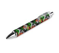 BHHJKK Lot de 4 stylos à bille noirs rétractables à encre gel lisse à pointe fine de 0,5 pour l'école, le bureau, motif dinosaure