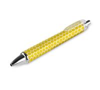 BHHJKK Lot de 4 stylos à bille noirs rétractables à encre gel lisse à pointe fine de 0,5 pour l'école, le bureau, motif nid d'abeille