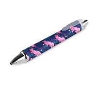 BHHJKK Lot de 4 stylos à bille rétractables à encre gel à pointe fine (0,5 mm) avec motif axolotl