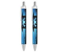 BHHJKK Lot de 4 stylos à bille rétractables à encre gel à pointe fine (0,5 mm) pour crèche chrétienne de Noël