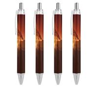BHHJKK Lot de 4 stylos à bille rétractables à encre gel à pointe fine (0,5 mm) pour crèche chrétienne de Noël