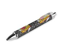 BHHJKK Lot de 4 stylos à bille rétractables à encre gel noire à pointe fine (0,5 mm) avec inscription « Welcome Back to School First Day of School » pour enseignants, étudiants