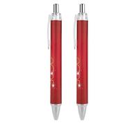 BHHJKK Lot de 4 stylos à bille rétractables portables à encre noire pour le bureau, fournitures de papeterie, cadeaux, inscription « Happy New Year 2025 »