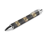 BHHJKK Lot de 4 stylos à bille rétractables portables à encre noire pour le bureau, fournitures de papeterie, cadeaux, inscription « Happy New Year 2025 »