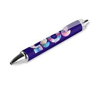 BHHJKK Lot de 4 stylos à bille rétractables portables à encre noire pour le bureau, fournitures de papeterie, cadeaux, inscription « Happy New Year 2025 »
