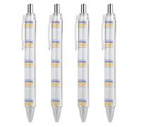 BHHJKK Lot de 4 stylos à bille rétractables pour mois de sensibilisation au travail - Fournitures de bureau - Cadeaux pour homme et femme