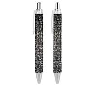 BHHJKK Math'sPhysics Equations and Formulas Lot de 2 stylos à bille rétractables à encre bleue pour homme et femme