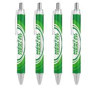 BHHJKK MentalAwareness Lot de 2 stylos à bille rétractables à encre gel à pointe fine (0,5 mm) Noir