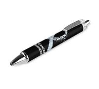 BHHJKK November Is Lung Cancer Awareness Month Lot de 4 stylos à bille rétractables portables à encre noire pour bureau papeterie fournitures cadeaux
