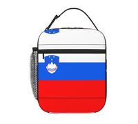 BHHJKK Sac à déjeuner isotherme avec drapeau de la Slovénie - Couleurs riches - Tissu Oxford (100 % polyester) + matelassage + PEVA
