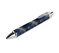 BHHJKK Spaces and Universe Lot de 4 stylos à bille rétractables à pointe fine Noir 0,5 mm