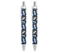 BHHJKK Stylo à bille noir rétractable à encre gel lisse 0,5 pointe fine pour l'école, le bureau, les voitures Motif 1 pièce