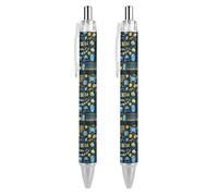BHHJKK Stylo à bille rétractable Happy Chanukah Holiday - Encre noire - Cadeau pour étudiants - Fournitures de bureau