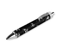 BHHJKK Stylo à bille rétractable noir à pointe fine de 0,5 mm, séchage rapide, écriture lisse, 1 pièce